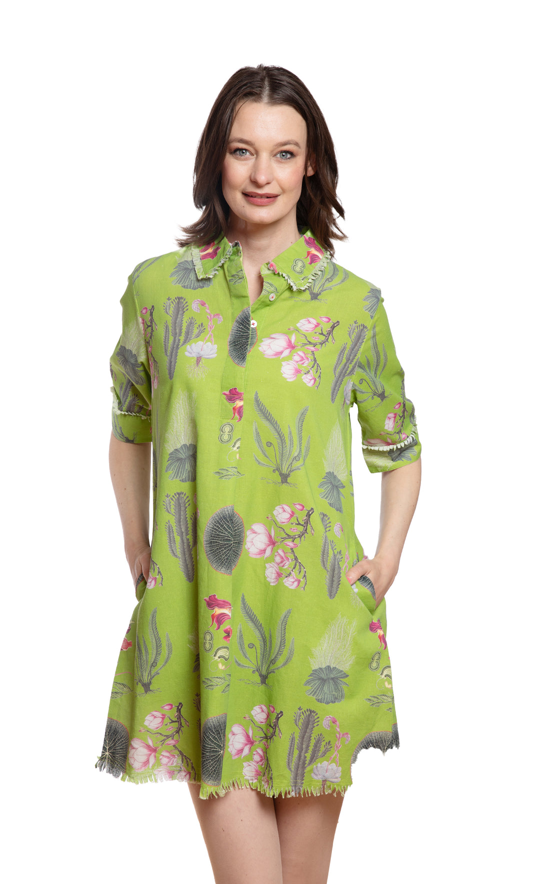 Chatham Dress Green Botanical