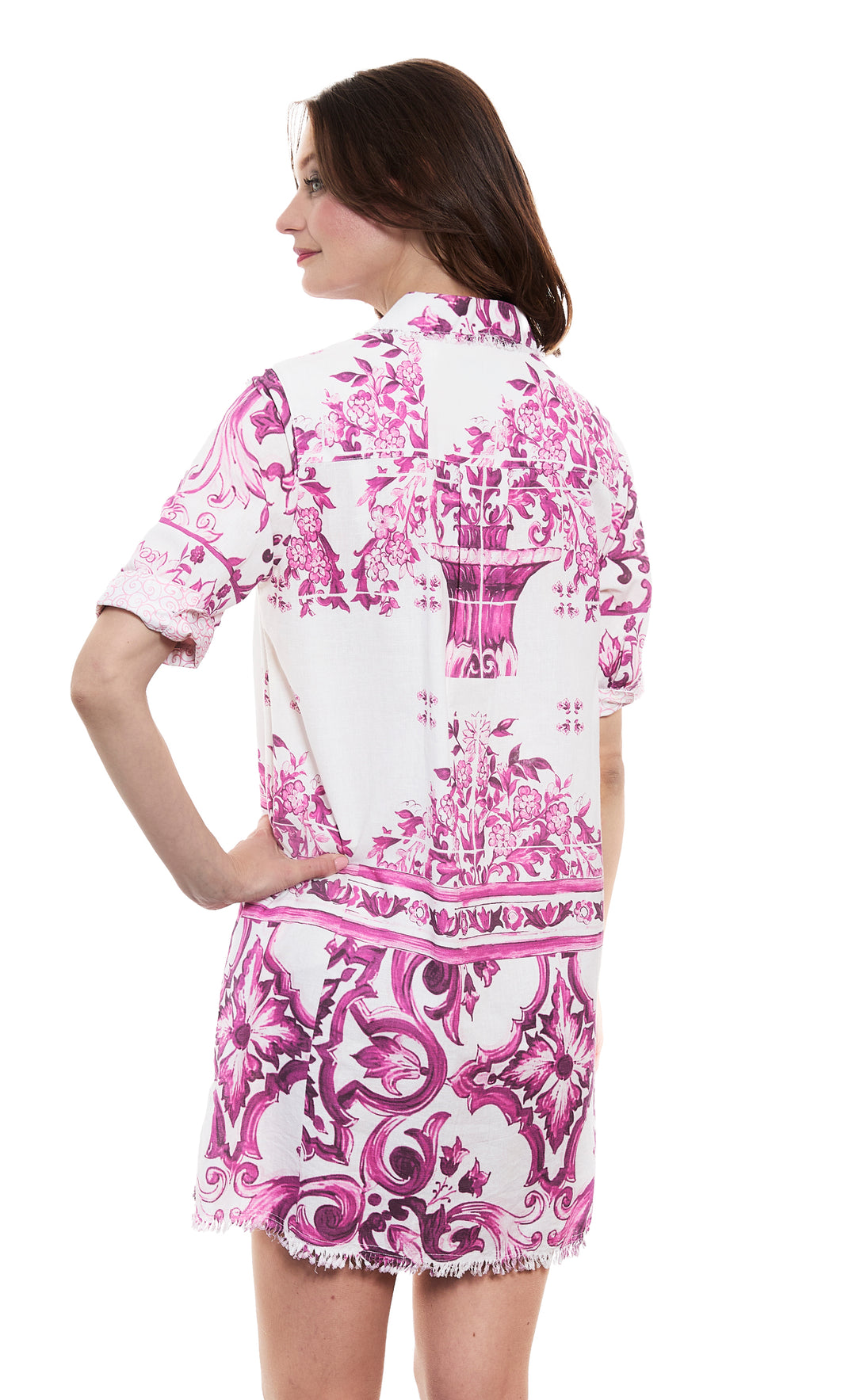 Chatham Violet White Tile Print