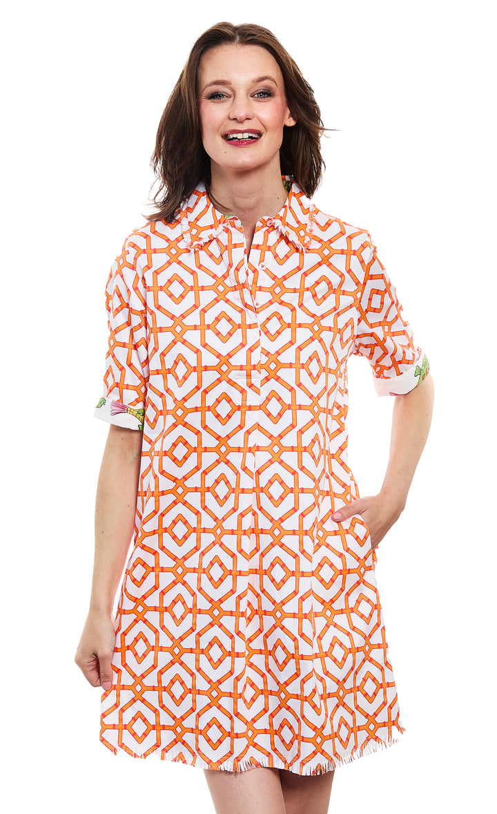 Chatham Orange Geo Print