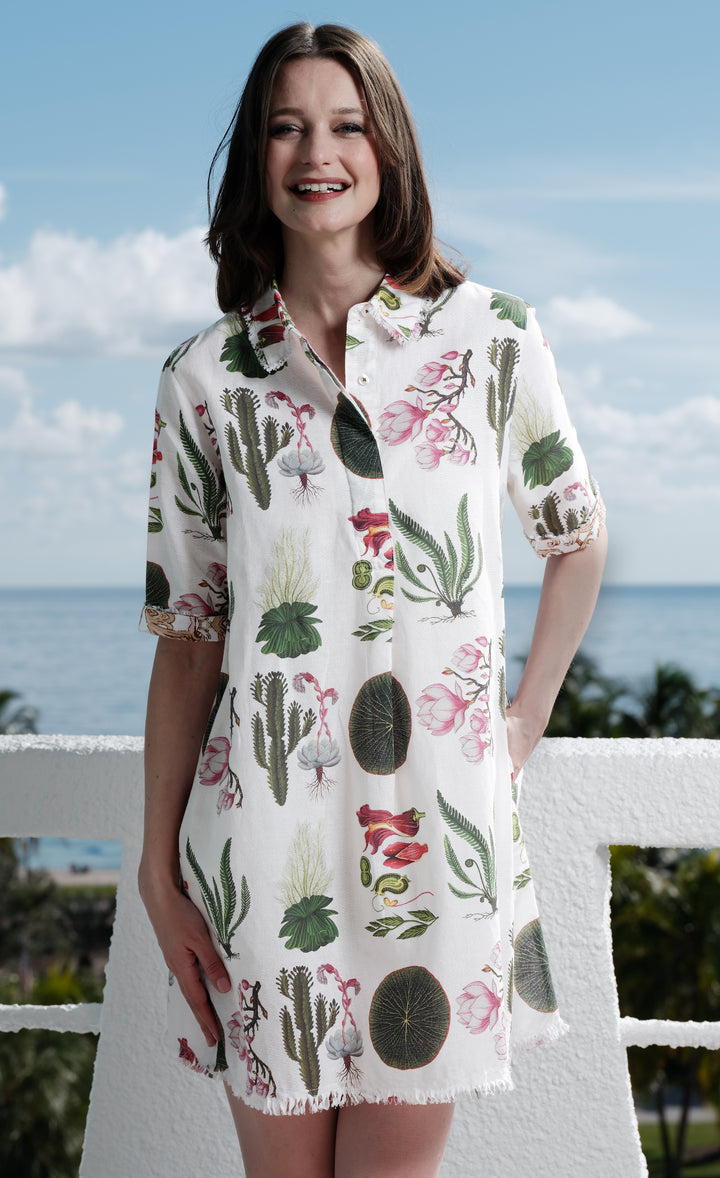 Chatham Dress Ivory Ground Botanical
