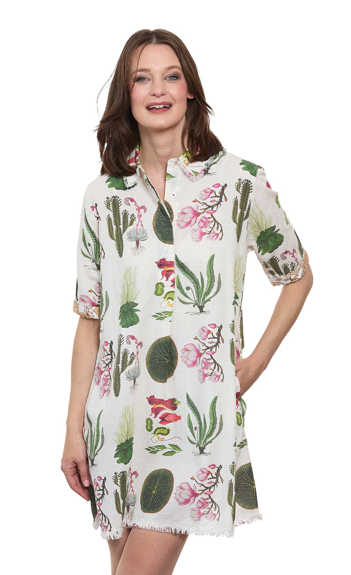 Chatham Dress Ivory Ground Botanical