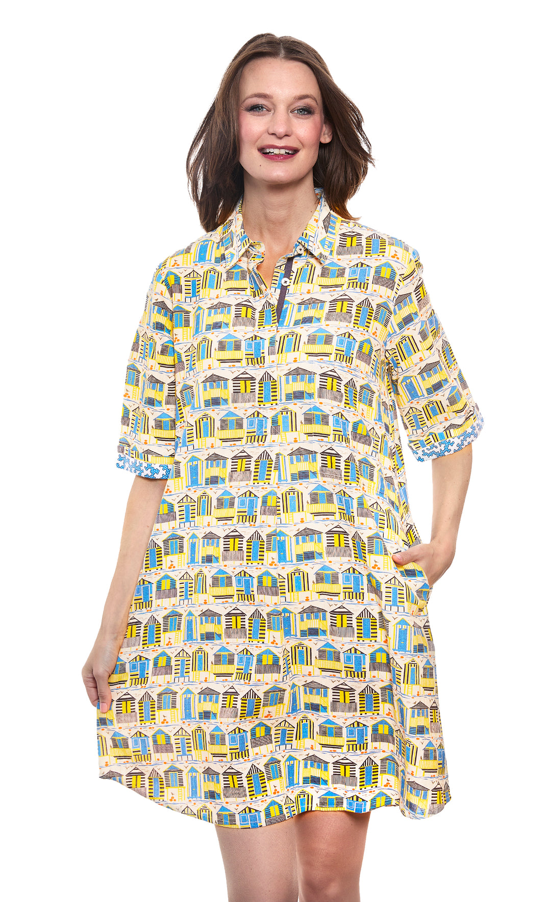 Monterey Dress Cotton Linen Cabana Print XS Monterey Dress Cotton Linen Cabana Print XS