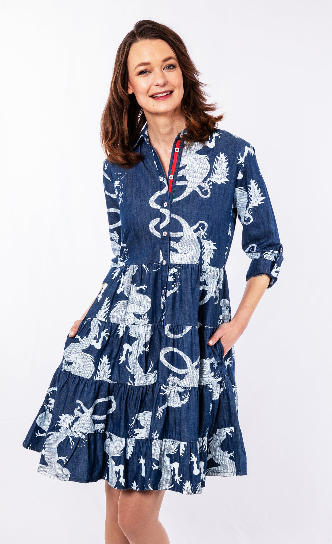 dizzy lizzy denim dress Delray Dress Denim Dragon XS