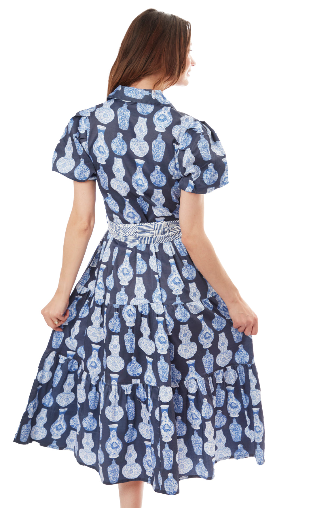 Litchfield Dress Blue White Chinoiserie Print XS / 6634-S8510-XS