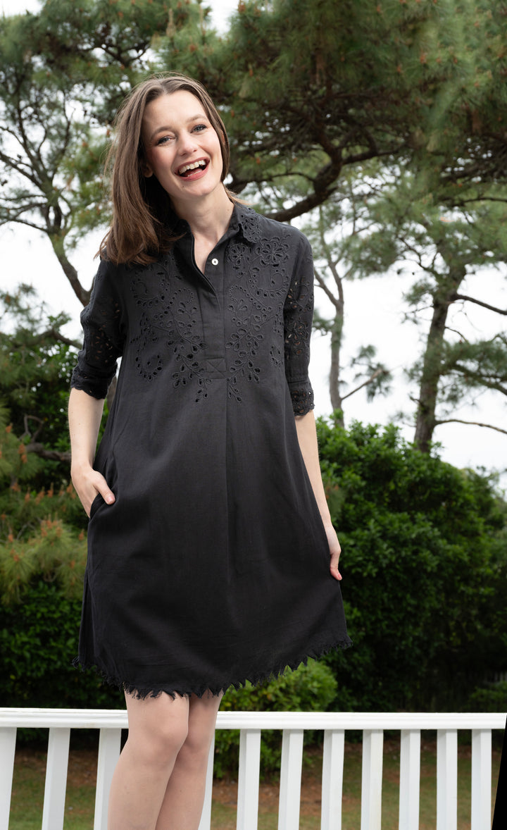 Black Eyelet Dress