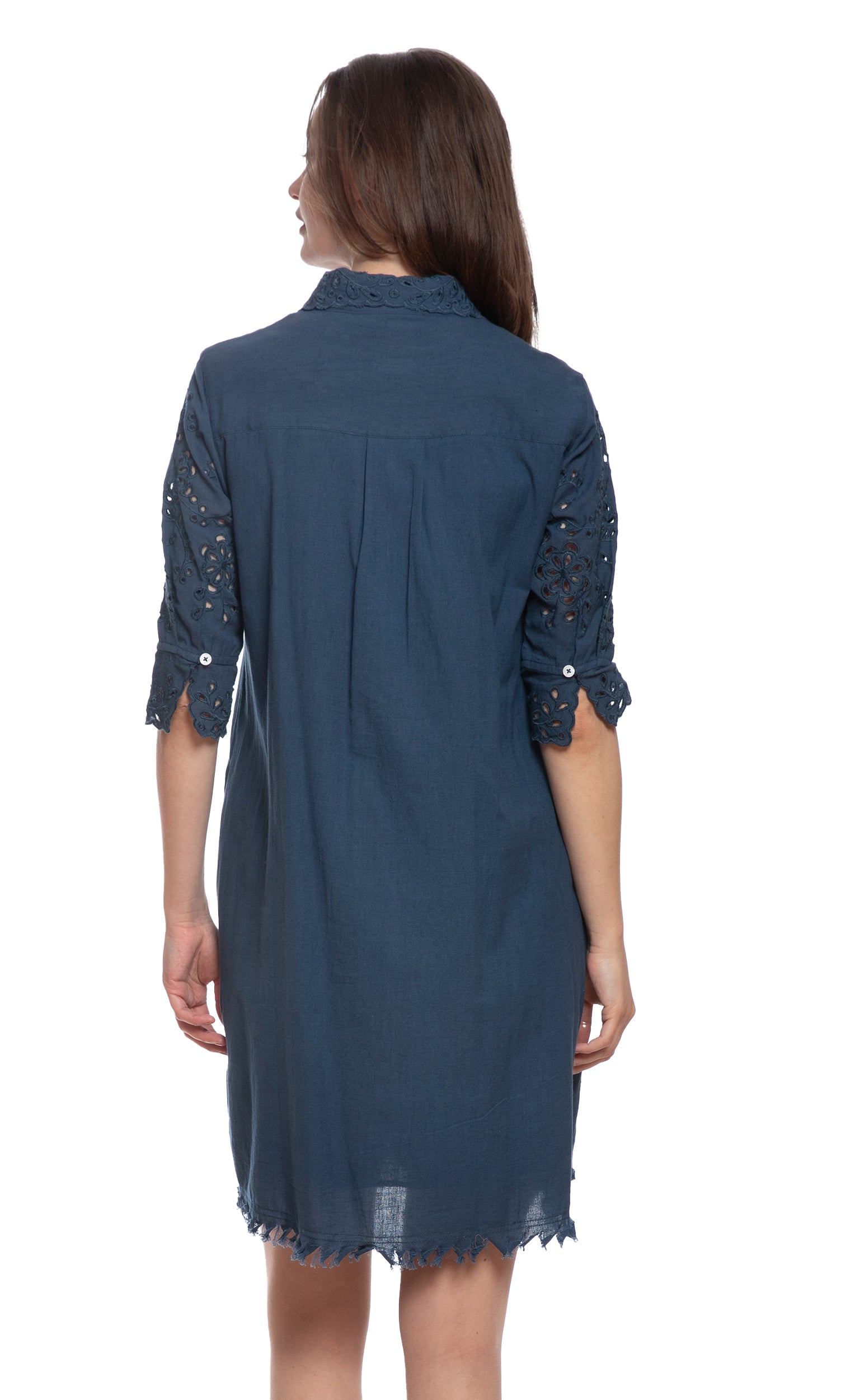 Navy Eyelet Dress – Dizzy-Lizzie