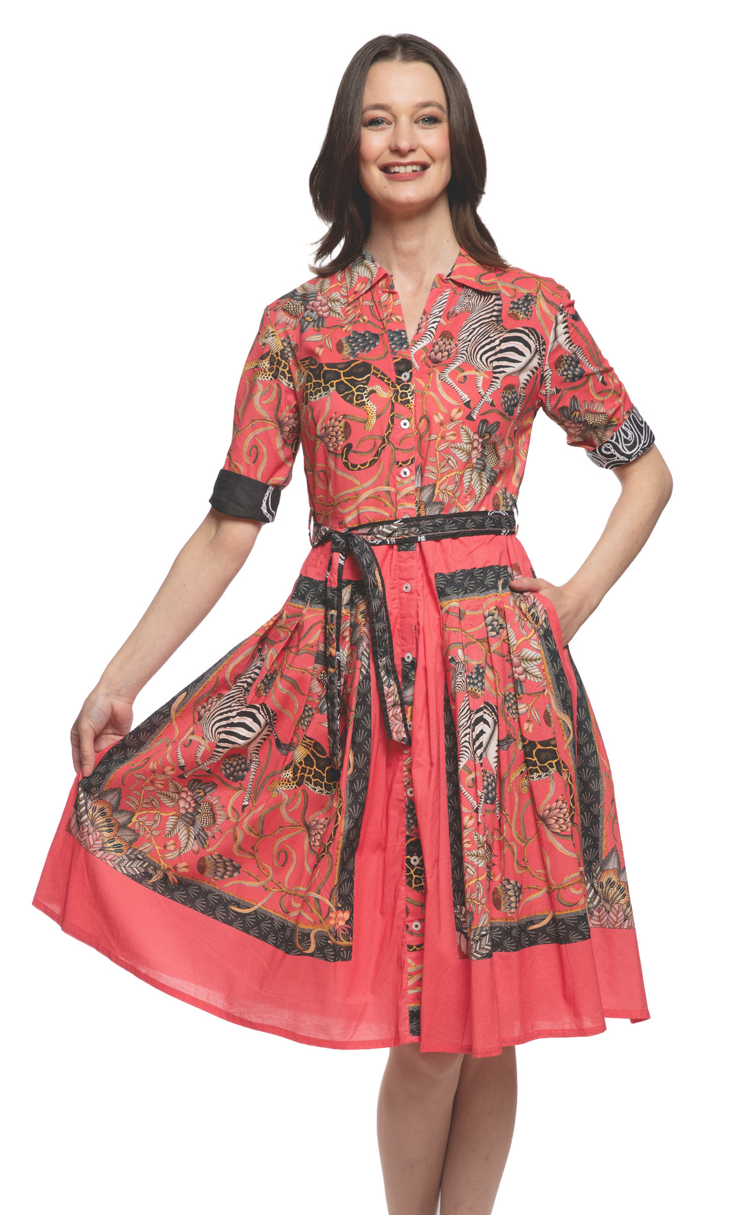 Mrs Maisel Dress Pink Zebra Print