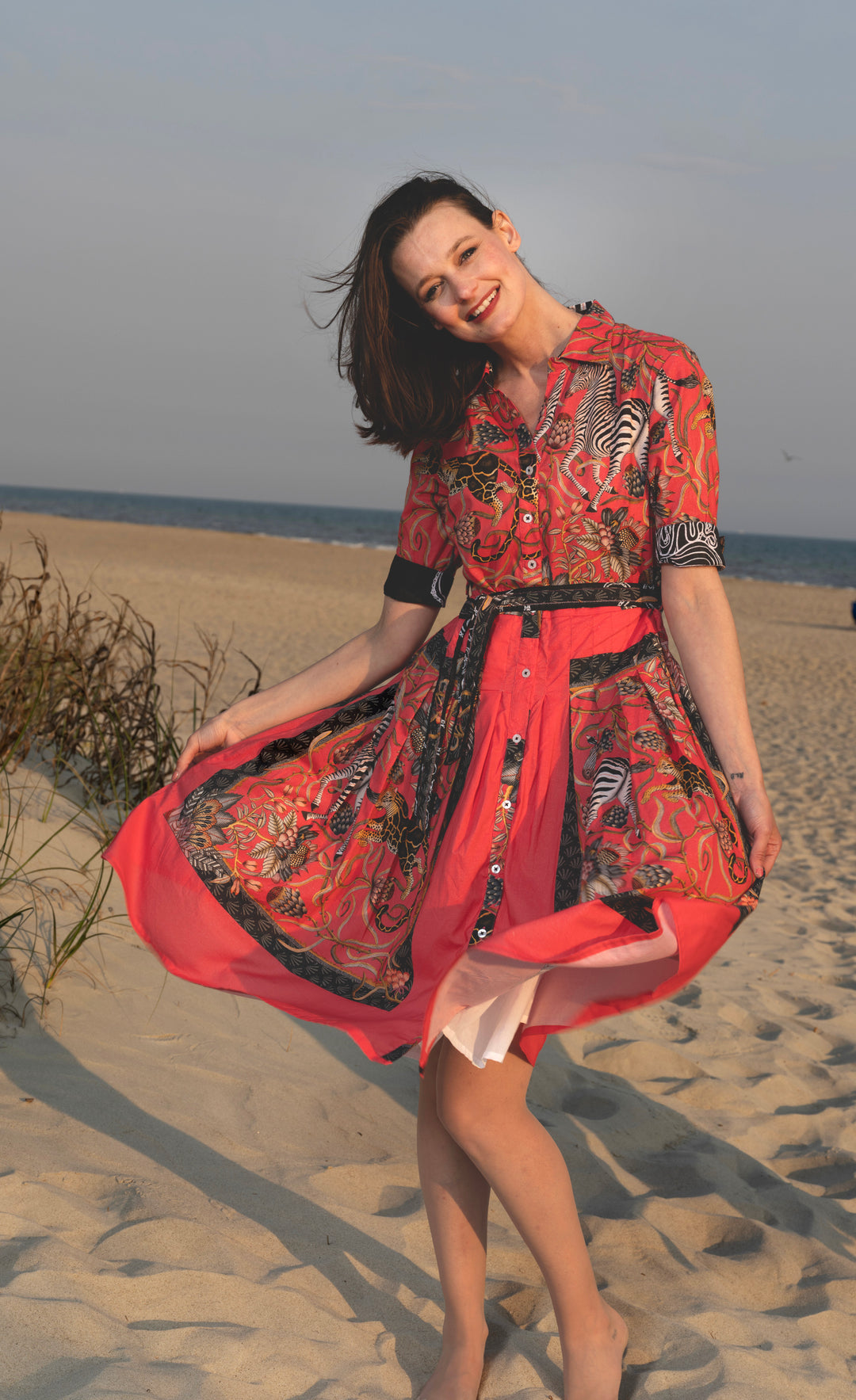 Mrs Maisel Dress Pink Zebra Print