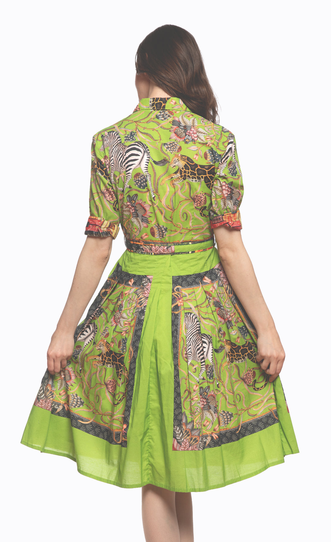 Mrs Maisel Dress Green Zebra Print