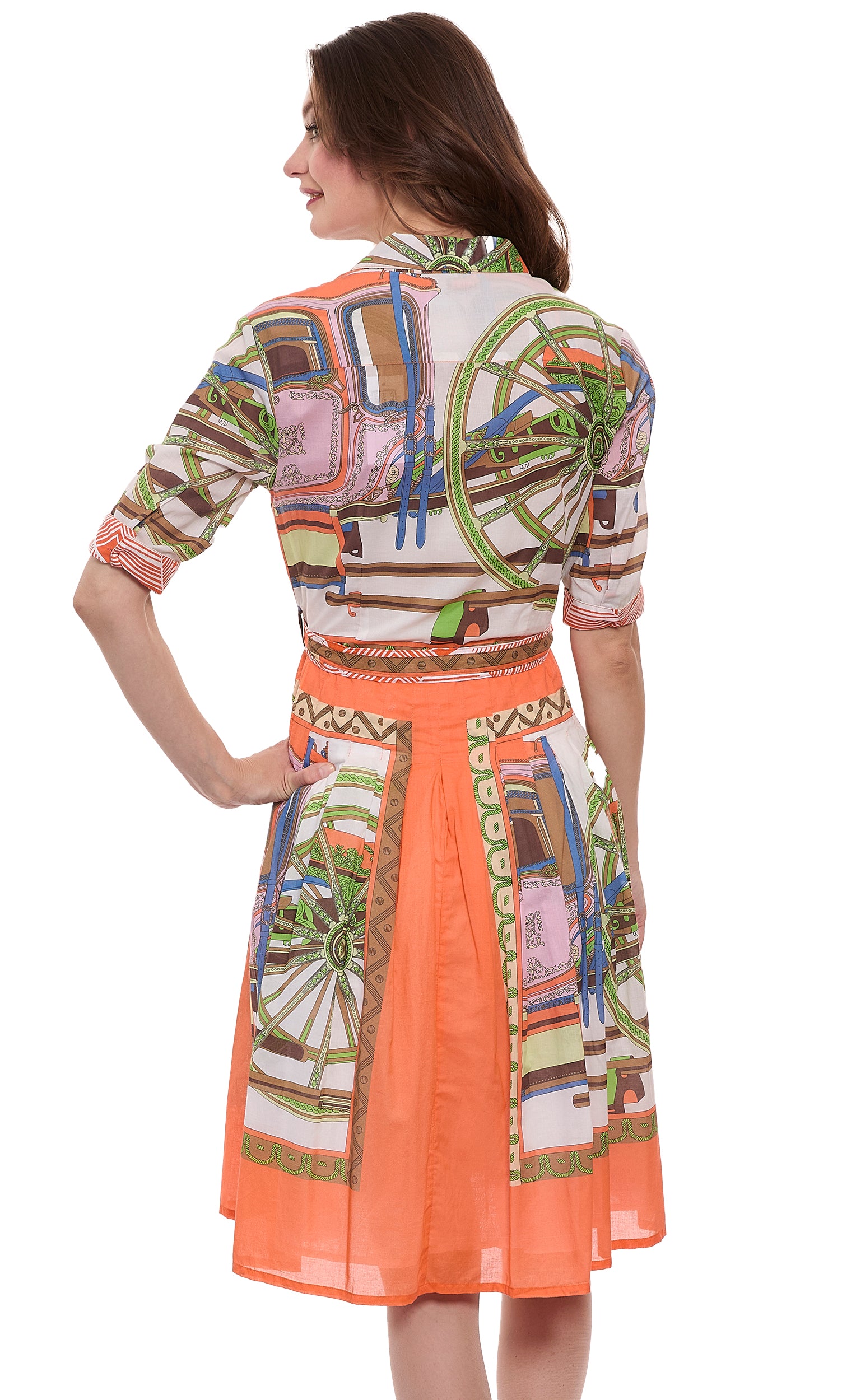 Mrs Maisel Orange Coach Print – Dizzy-Lizzie