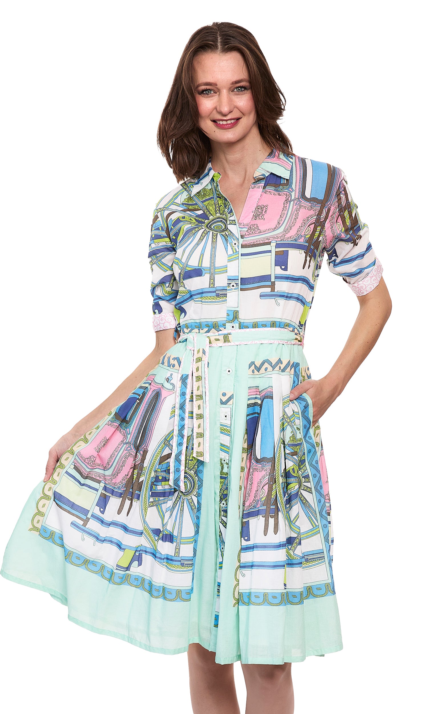 Mrs Maisel Green Coach Print – Dizzy-Lizzie