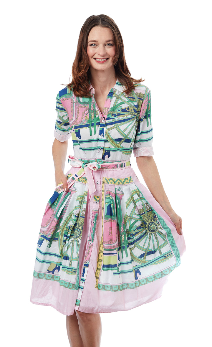 Mrs Maisel Dress Pink Wheel XS / 663-S1615-XS