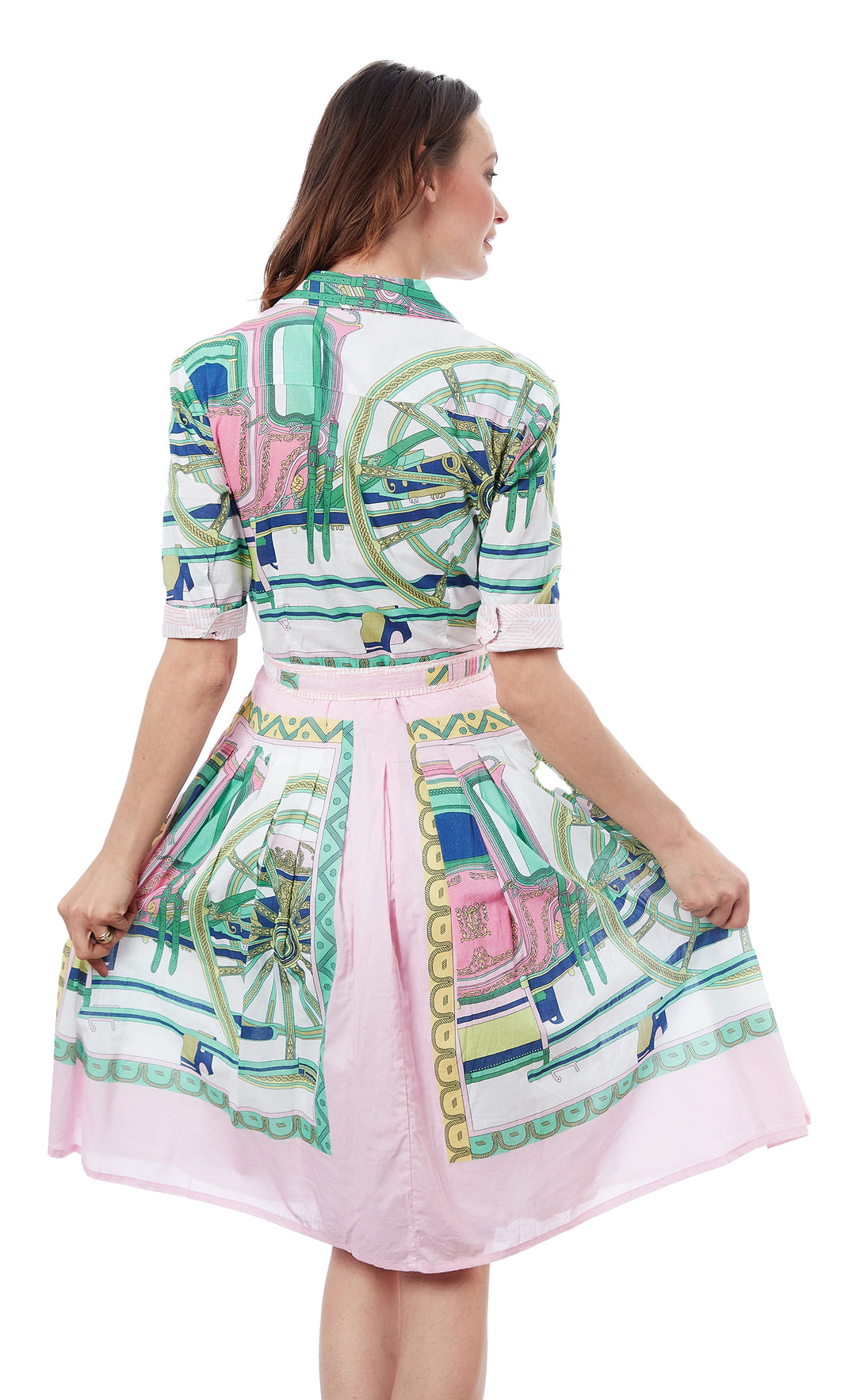 Mrs Maisel Dress Pink Wheel XS / 663-S1615-XS