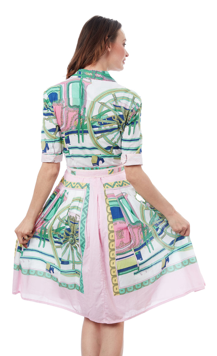 Mrs Maisel Dress Pink Wheel XS / 663-S1615-XS