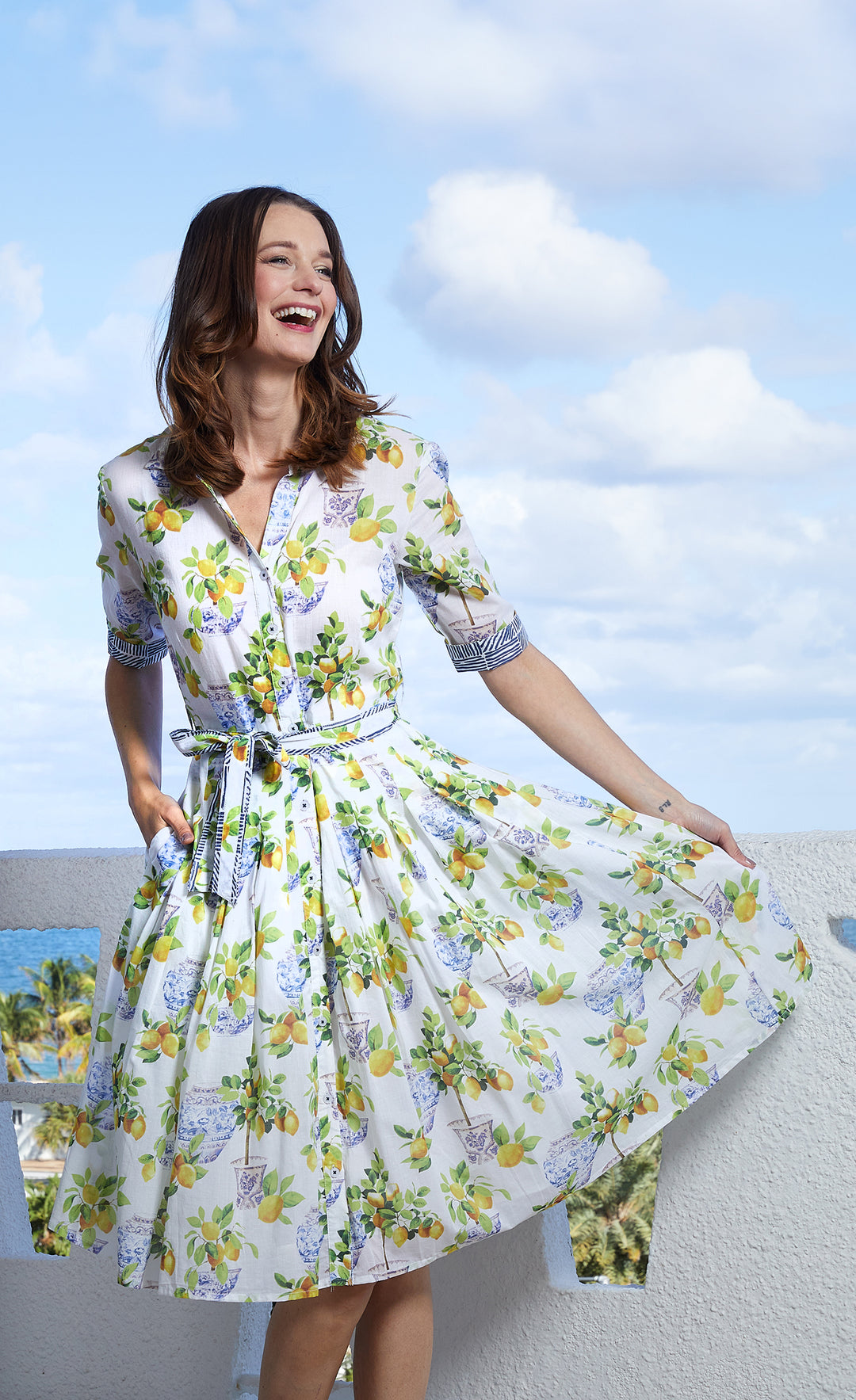 Mrs Maisel Lemon And Chinoiserie Print XS / 663-S861-XS