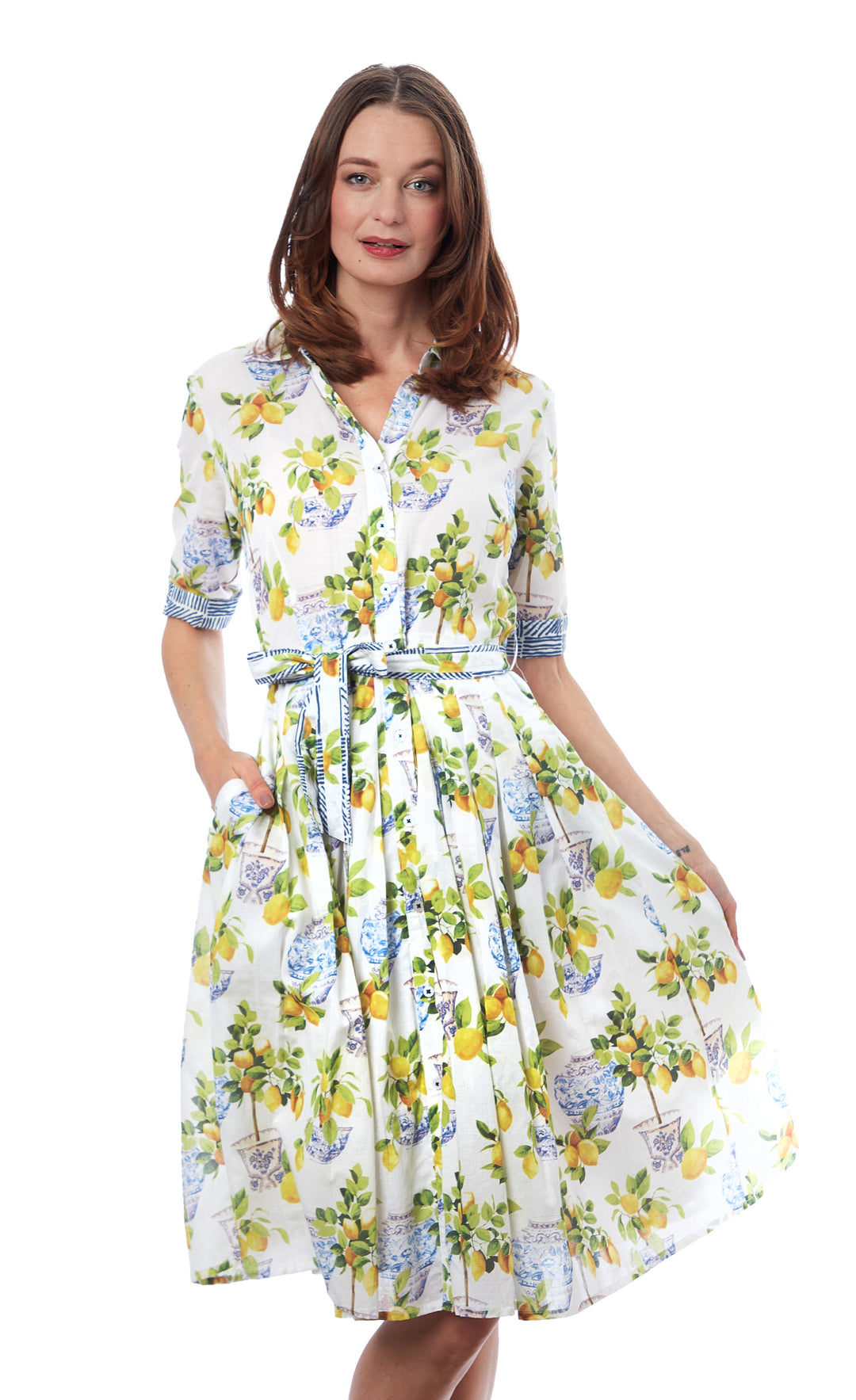 Mrs Maisel Lemon And Chinoiserie Print XS / 663-S861-XS