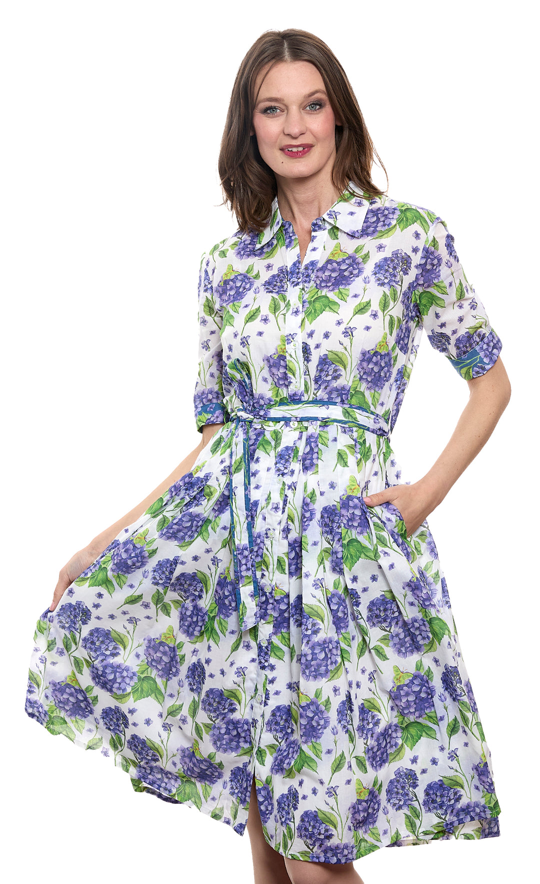 Mrs Maisel White Ground Hydrangea Print