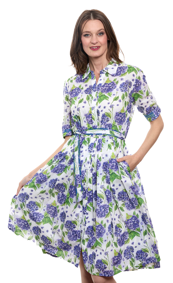 Mrs Maisel White Ground Hydrangea Print