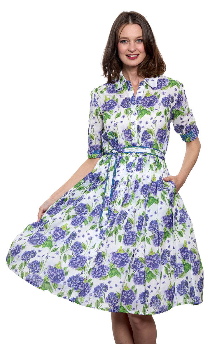 Mrs Maisel White Ground Hydrangea Print