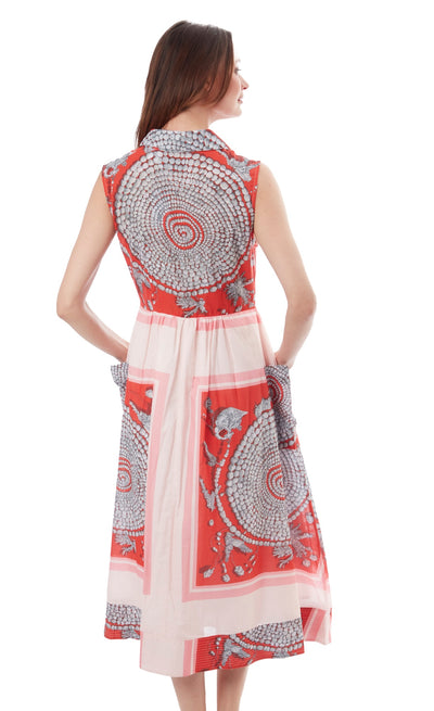 Sea Island Dress Coral Print XS / 6651-R832