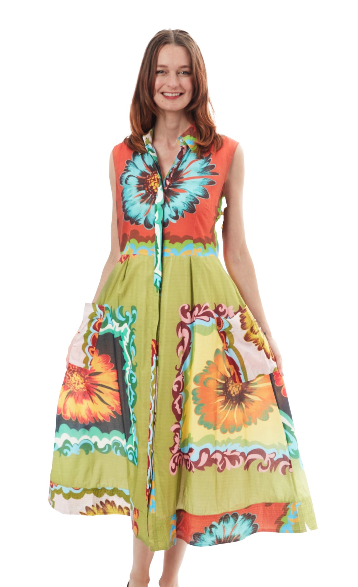Sea Island Olive Floral Abstract XS / 6651-R848