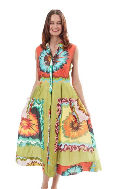 Sea Island Olive Floral Abstract XS / 6651-R848