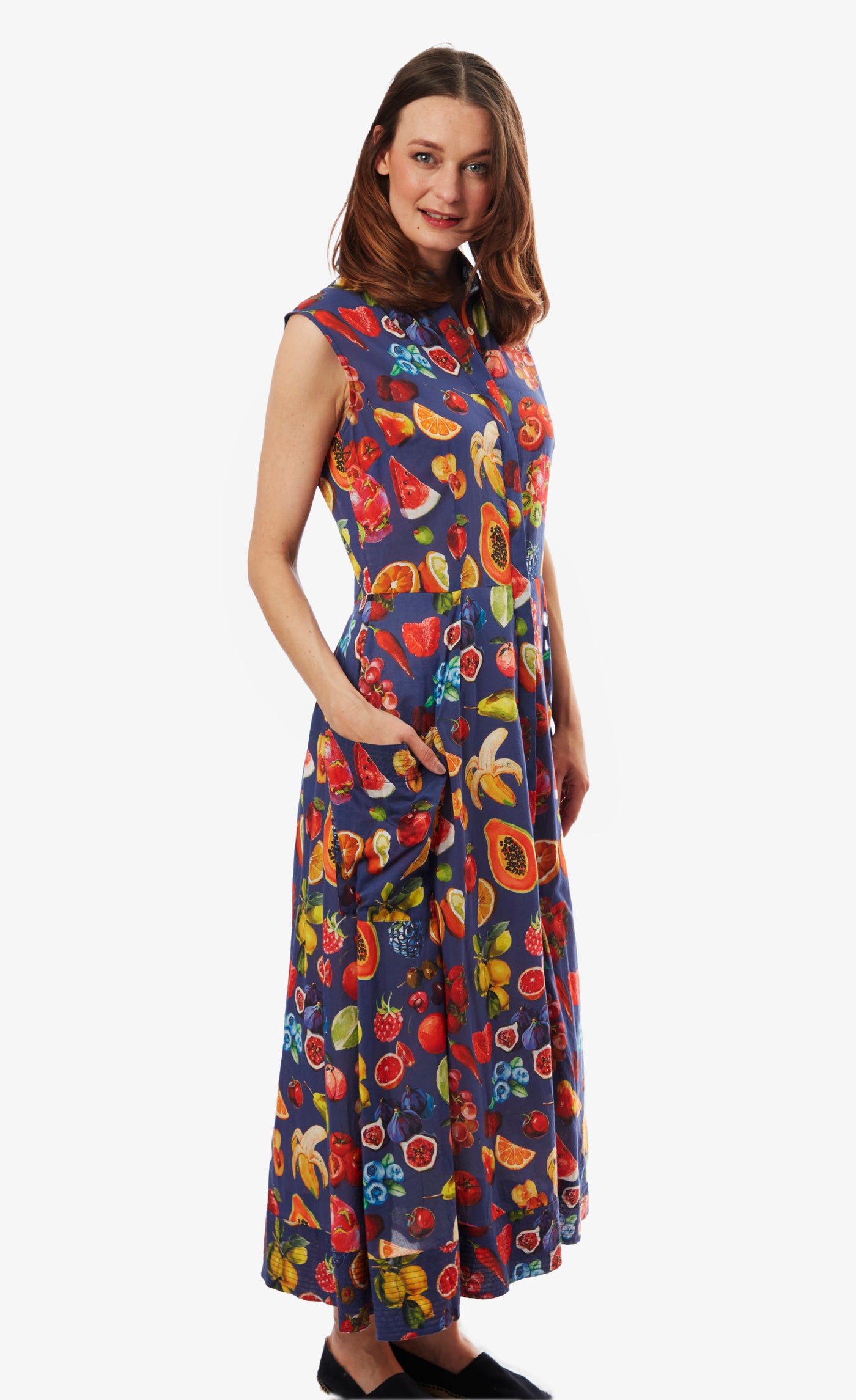 Sea Island Dress Fruit Print XS / 6651-S728-XS