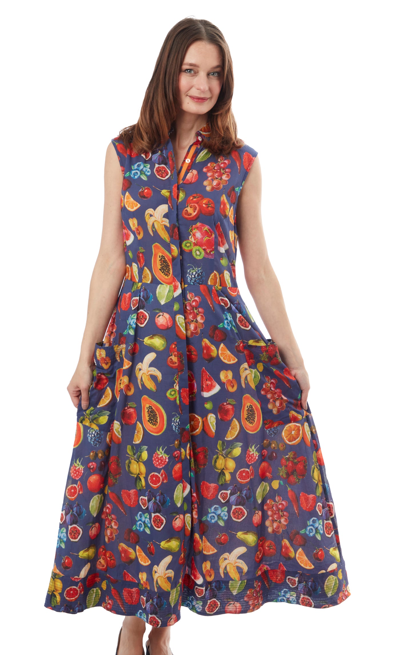 Sea Island Dress Fruit Print XS / 6651-S728-XS