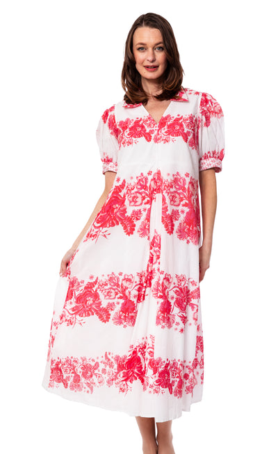 Montauk Dress Pink Floral Print