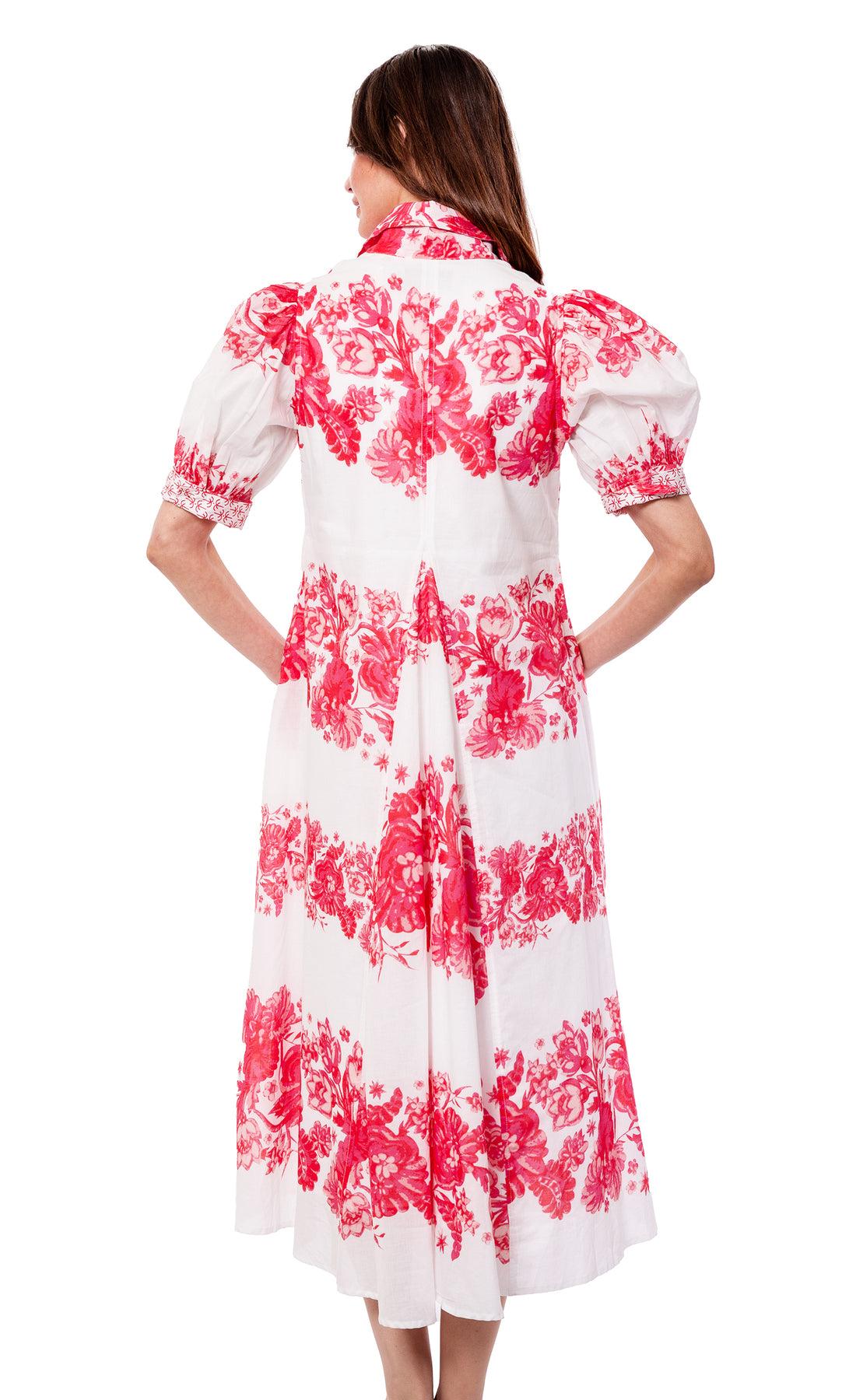 pink and white print dress White and Pink Floral Dress