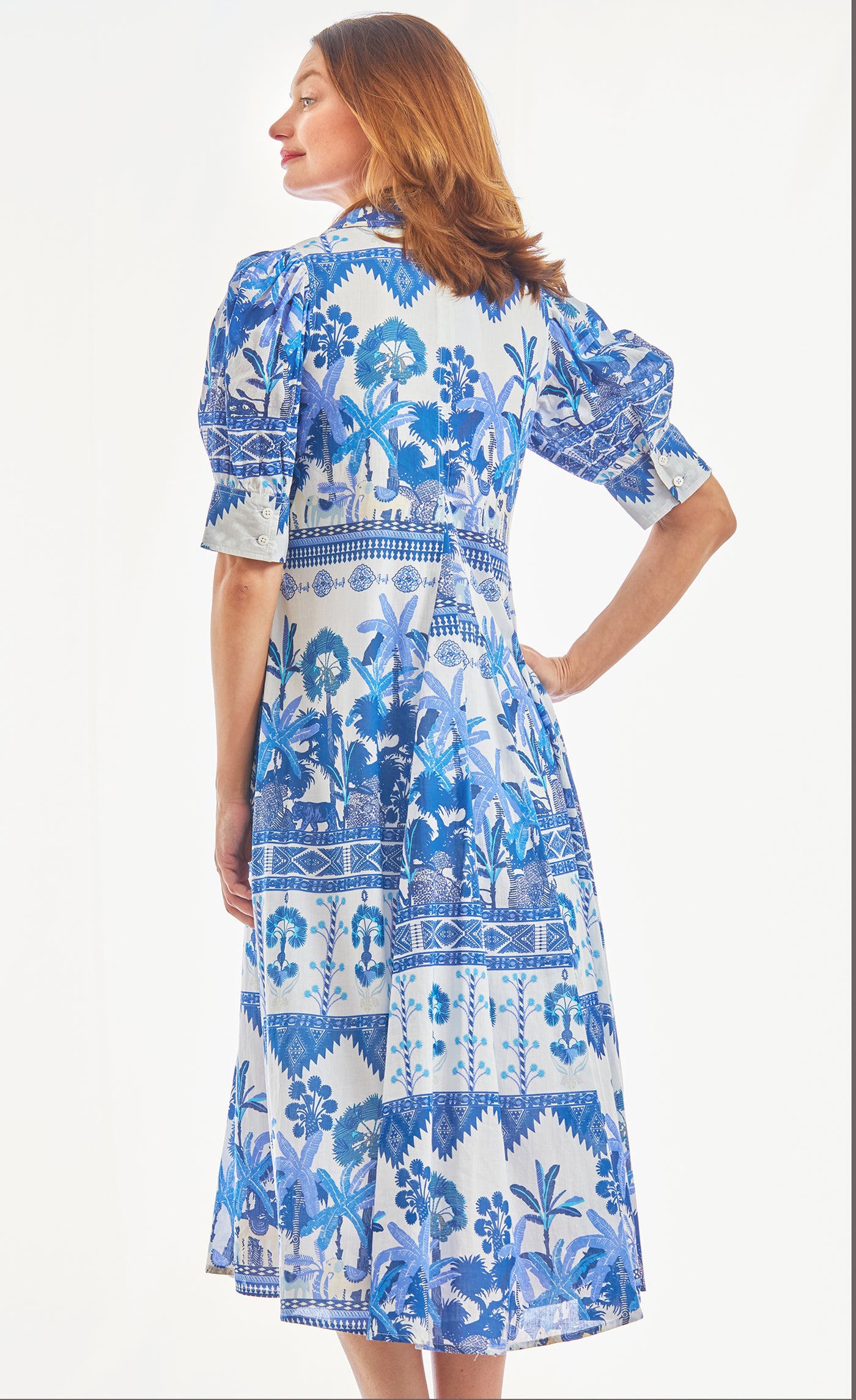 Montauk Dress Ikat Print Bluee XS / 6657-S665