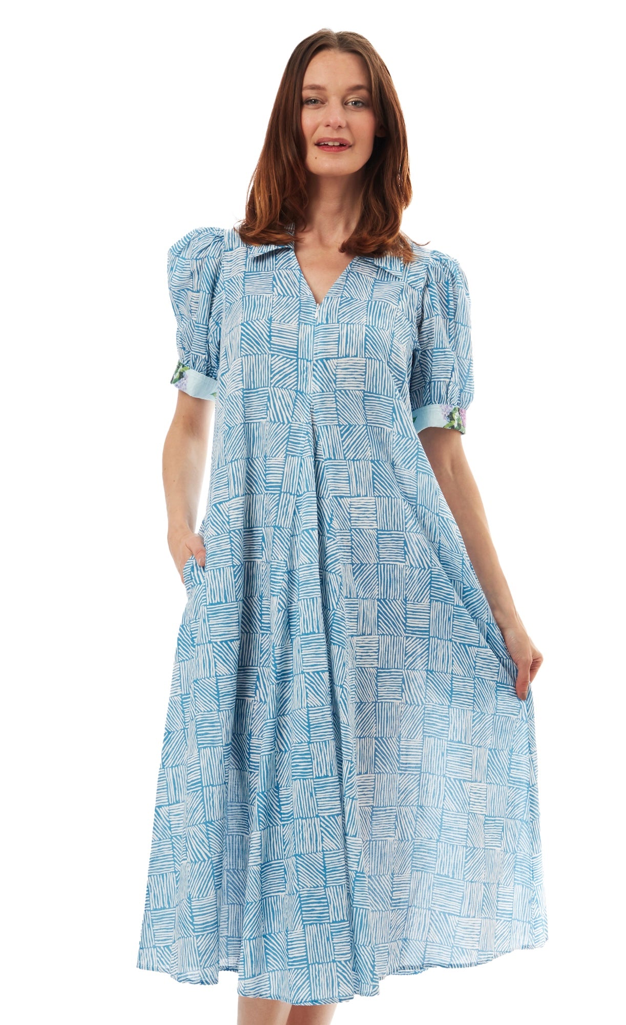 Montauk Dress Turquoise White Criss Cross – Dizzy-Lizzie