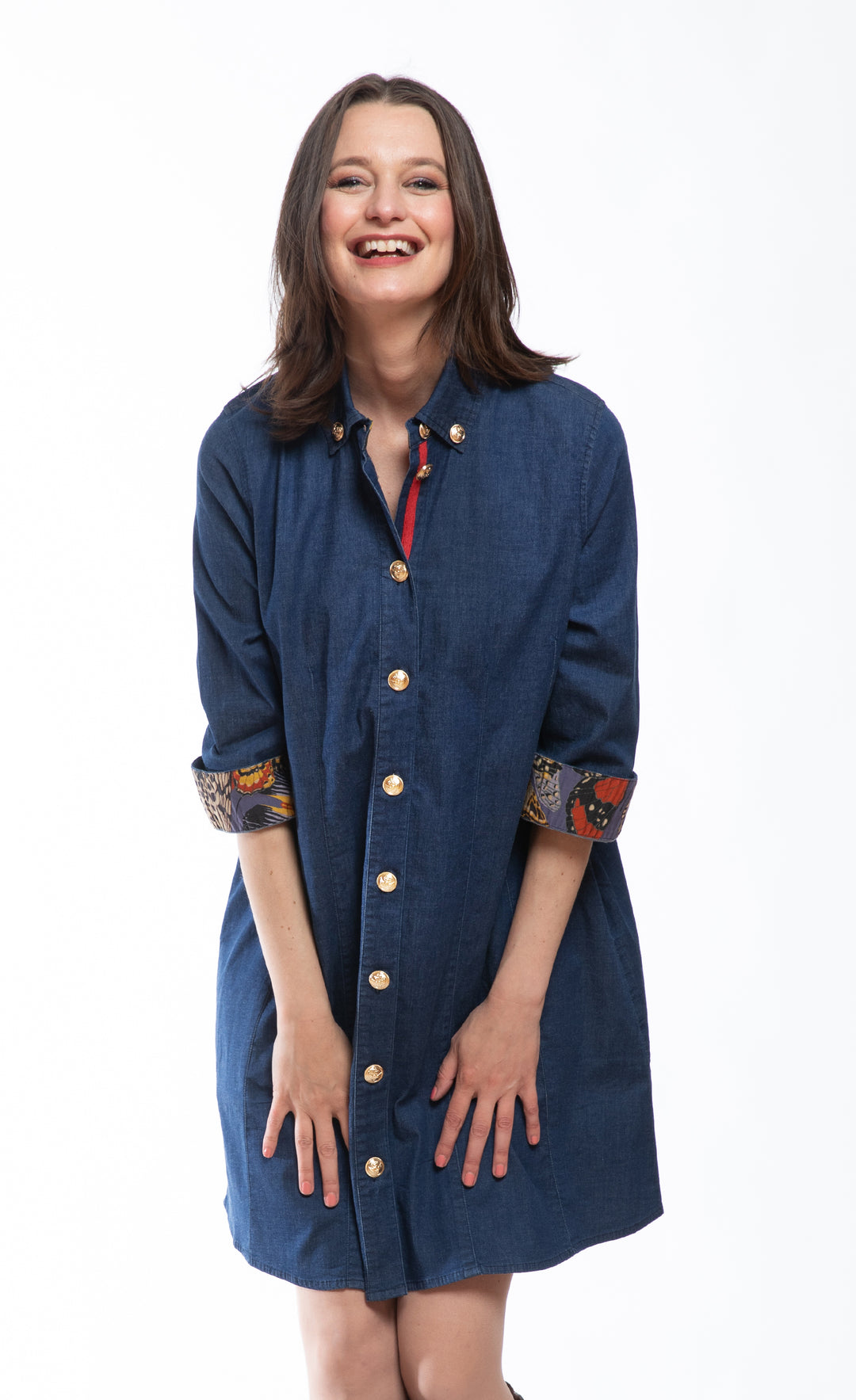 Newport Denim Dress with Longer Sleeve