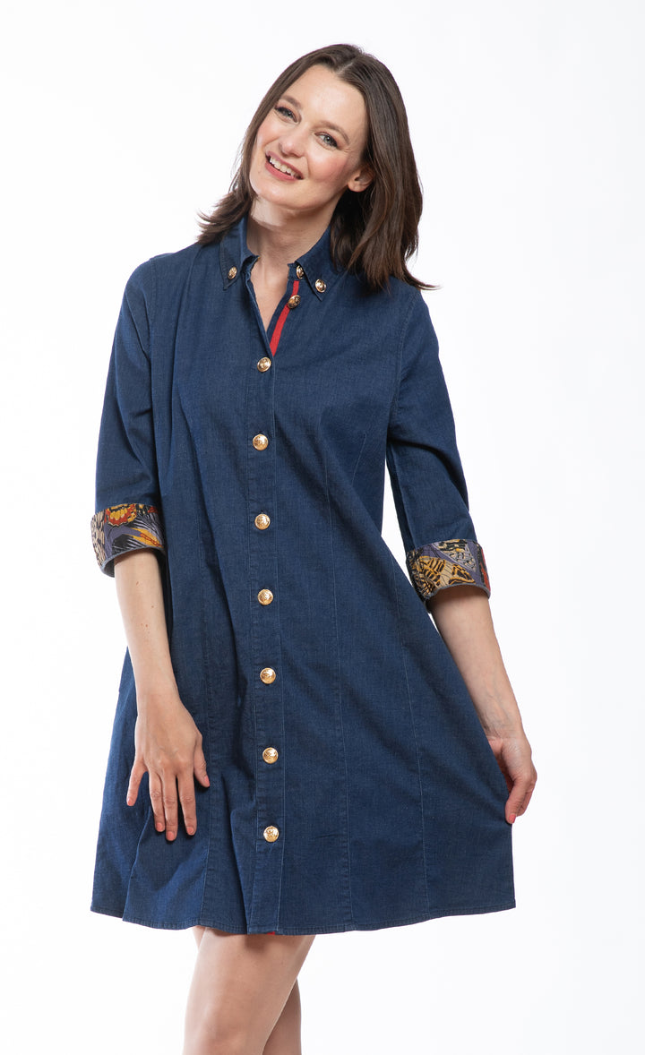 Newport Denim Dress with Longer Sleeve