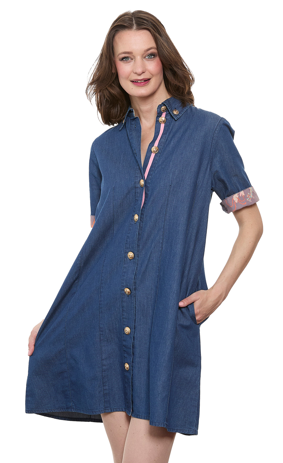 dizzy lizzy denim dress Miami Dress In Denim With Black Ribbon Trim Dizzy-Lizzie