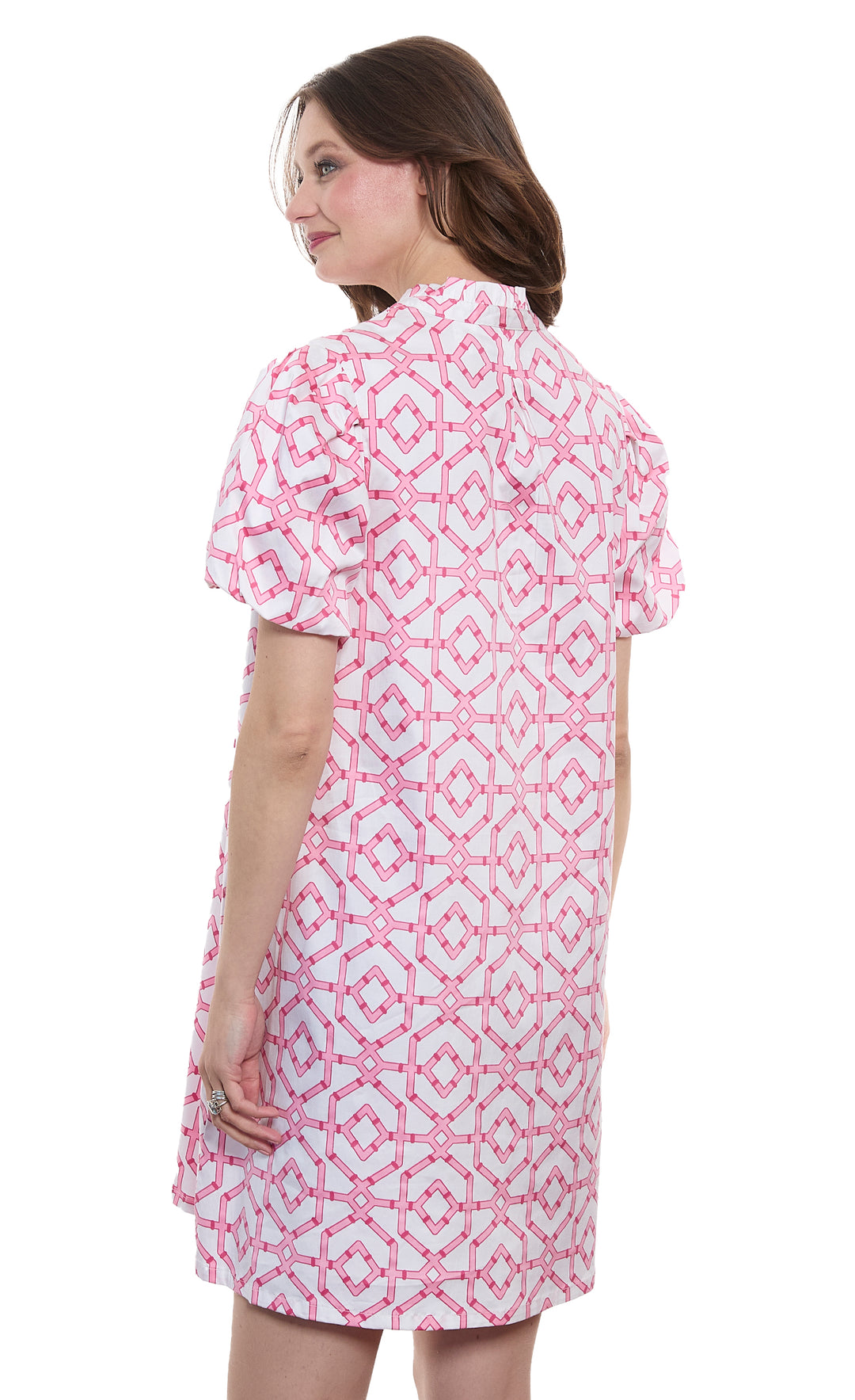 Tiburon Dress Puff Sleeves with Straight Skirt