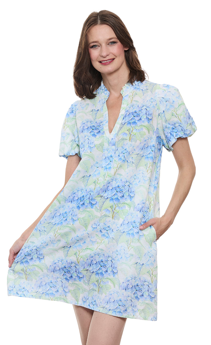 Tiburon Dress Soft Hydrangea Print