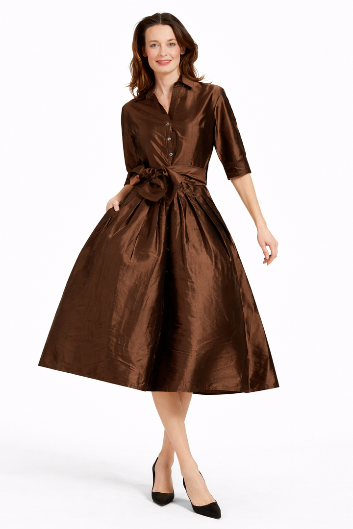 Mrs Maisel Chocolate Silk Dress
