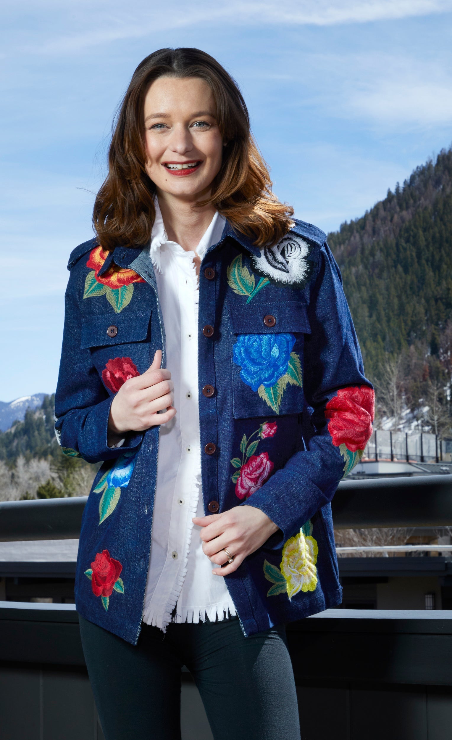 Embroidered Denim Jacket – Dizzy-Lizzie