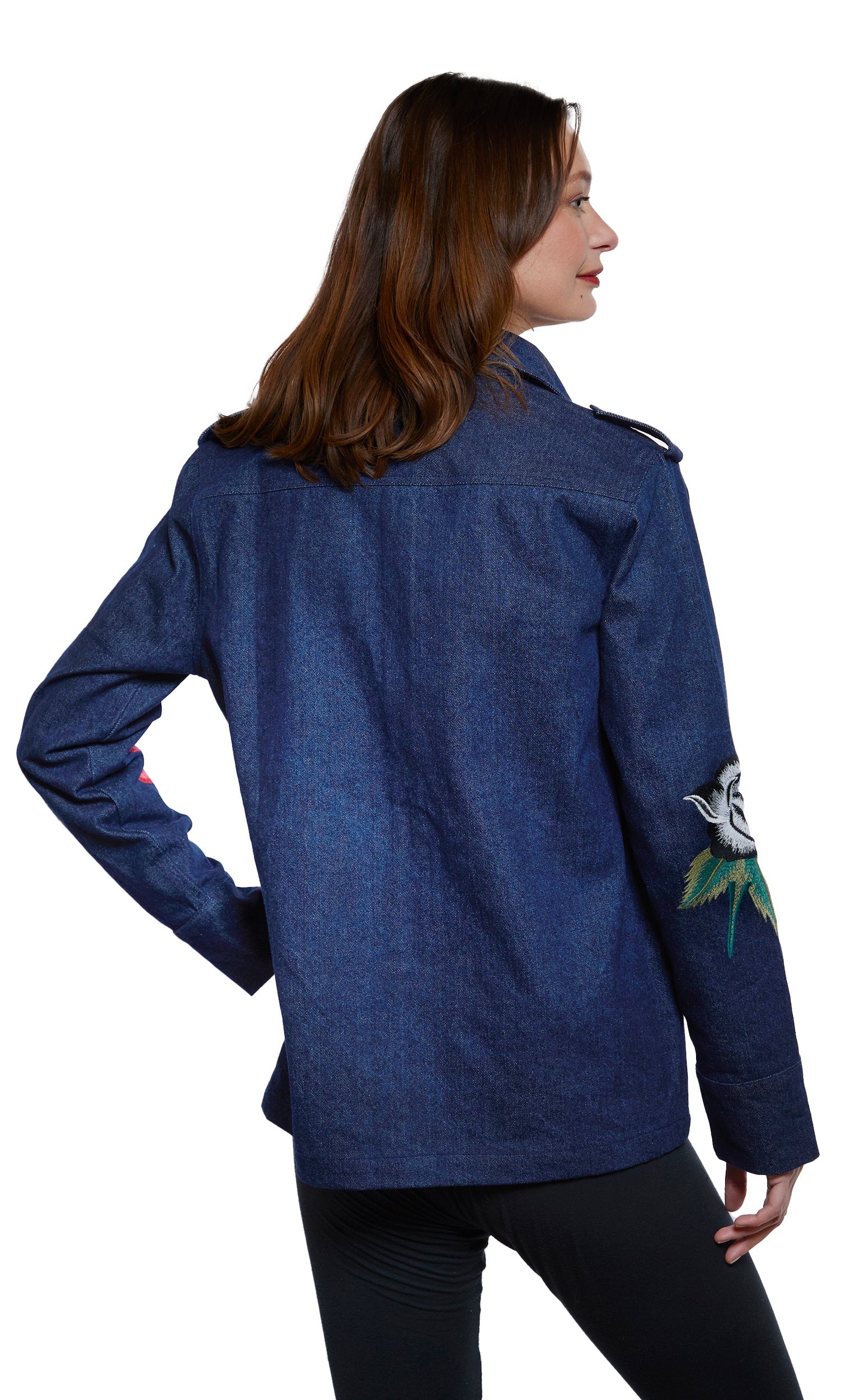 Embroidered Denim Jacket – Dizzy-Lizzie