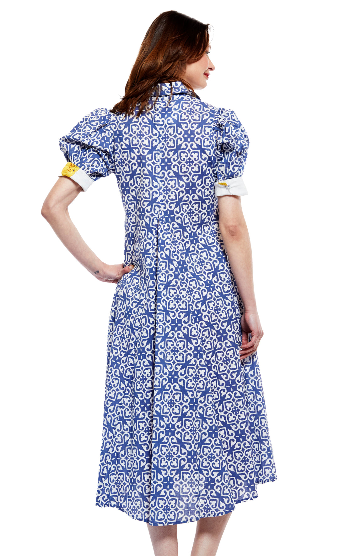 CARTOGRAPHIC PATTERN DRESS ブルーM Zig Zag Detail Knitted Maxi Dress | Karen Millen