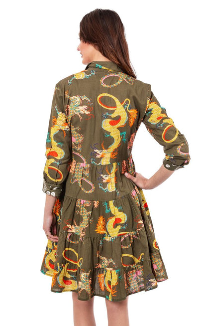 Delray Dress Drop Waist with Tiers