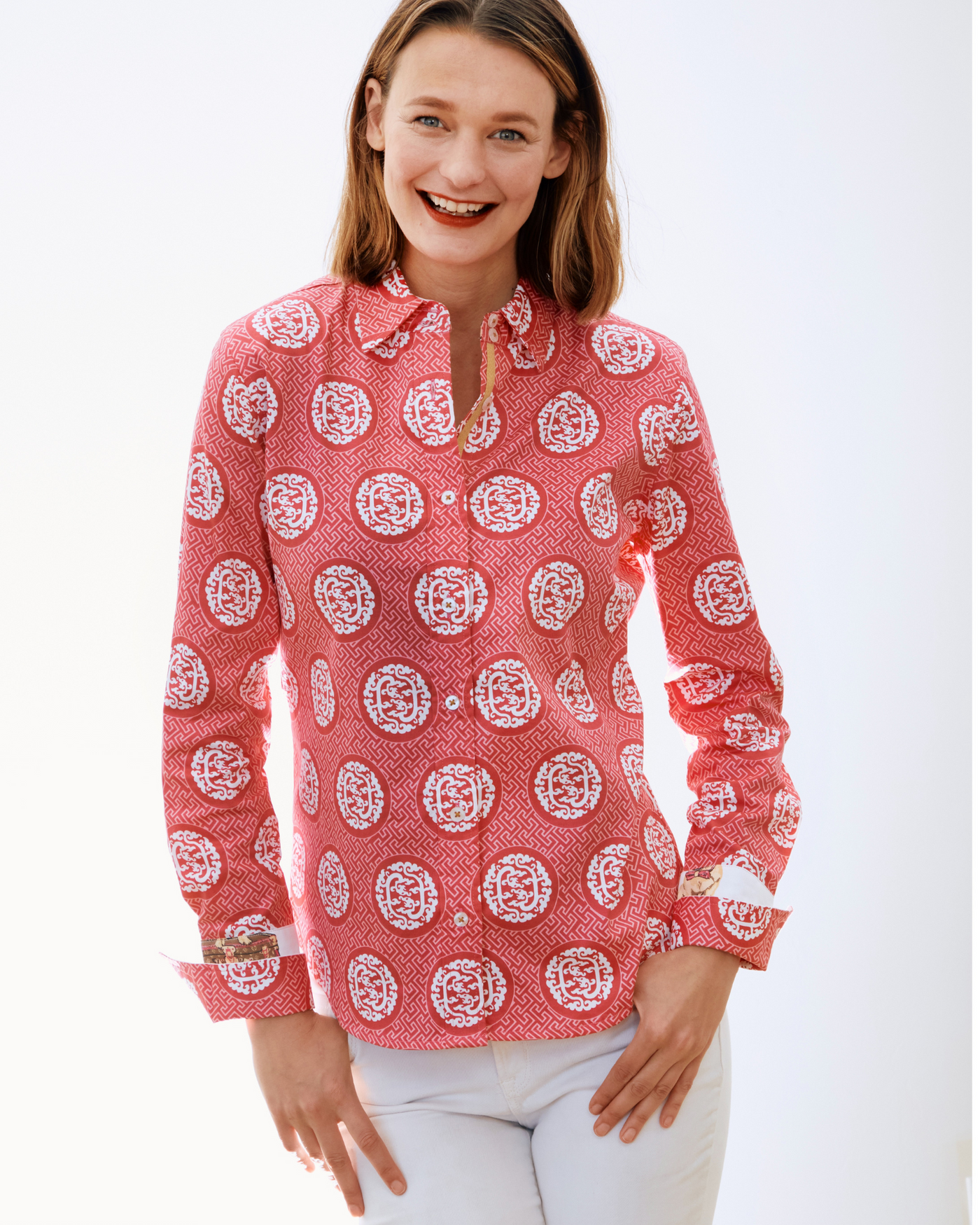 Rome Shirt Pink Medallion