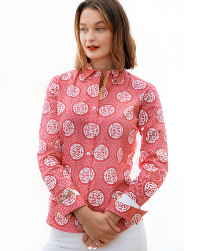 Rome Shirt Pink Medallion