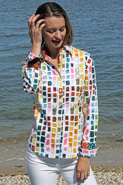 Rome Shirt, Jewel Print Multi Colored
