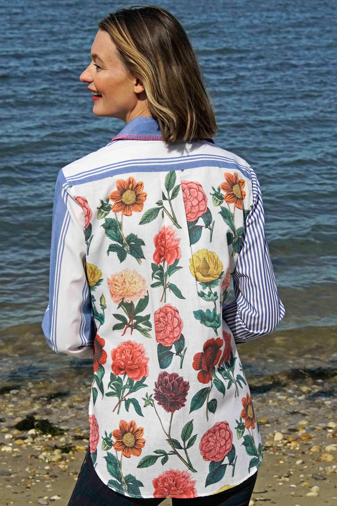 ANDMARY】Flower ribbon tops
