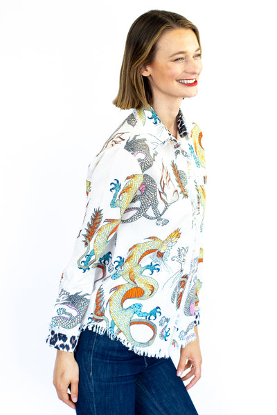 Cape Cod Shirt with Dragon Print