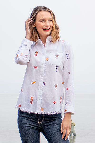 Cape Cod Shirt Embroidered Sea Life