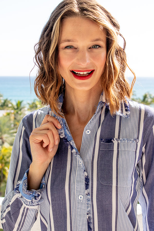 Cape Cod Shirt Blue Stripes – Dizzy-Lizzie