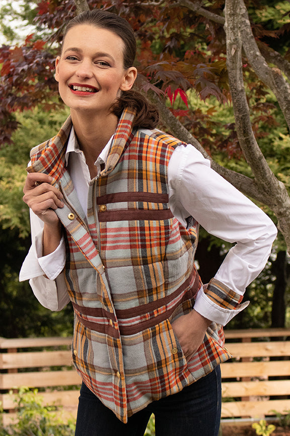 Rosey Vest Multi Plaid